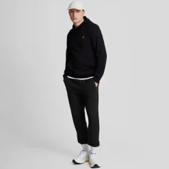 Lyle And Scott Interlock Cuffed Sweatpants in Black