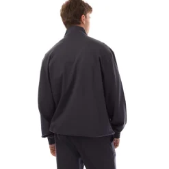 Lyle And Scott Interlock Hybrid Panelled Bomber Jacket in Navy