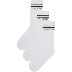 Lyle And Scott Juniors 3 Pack of Sport Socks in White