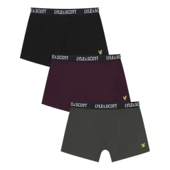 Lyle And Scott Juniors 3 Pack of Core Trunks in Multi colour