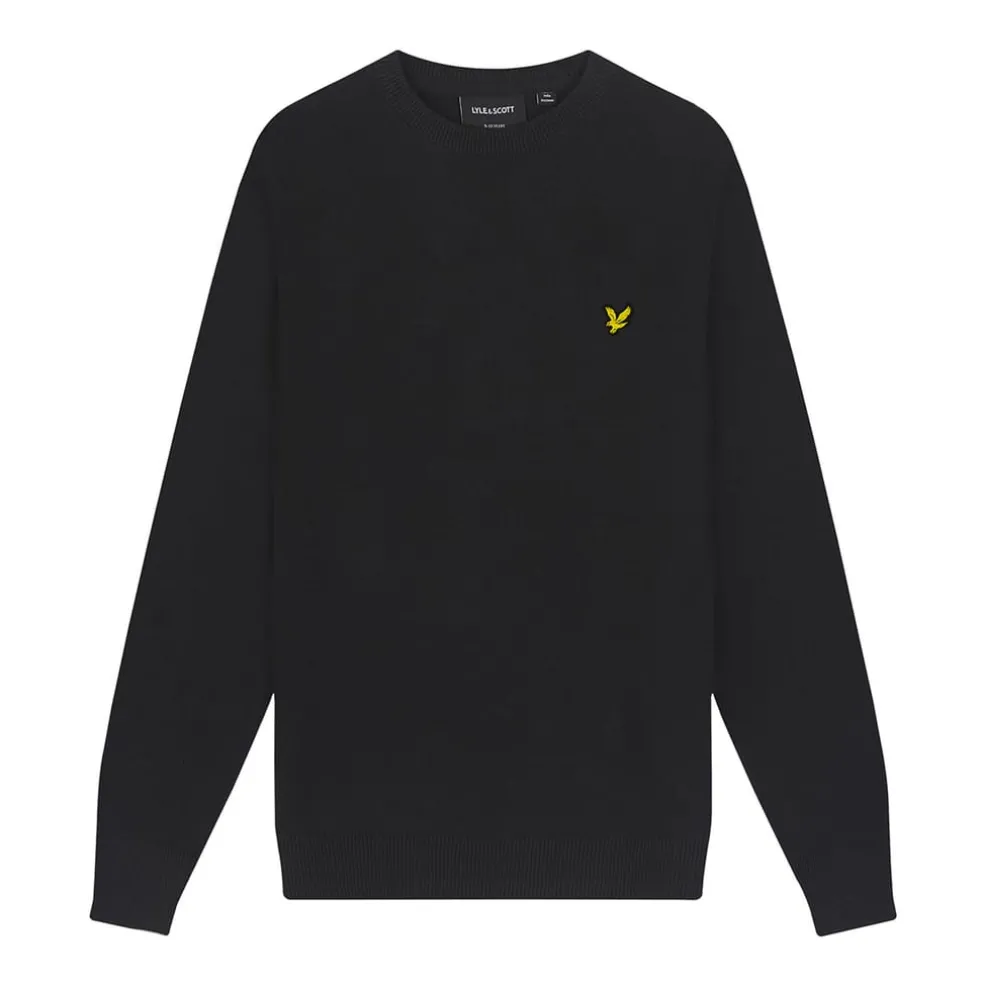 Lyle And Scott Juniors Cotton Crewneck Sweatshirt in Black