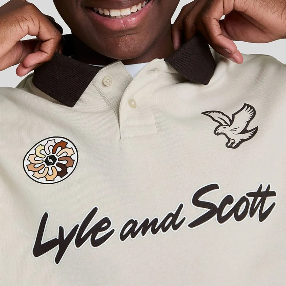 Lyle And Scott Juniors Playmobil Collared Sweatshirt in Beige