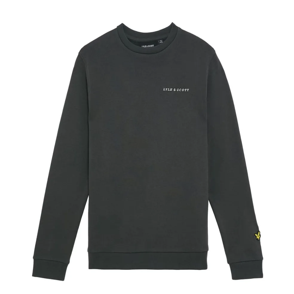 Lyle And Scott Juniors Script Crewneck Sweatshirt in Grey