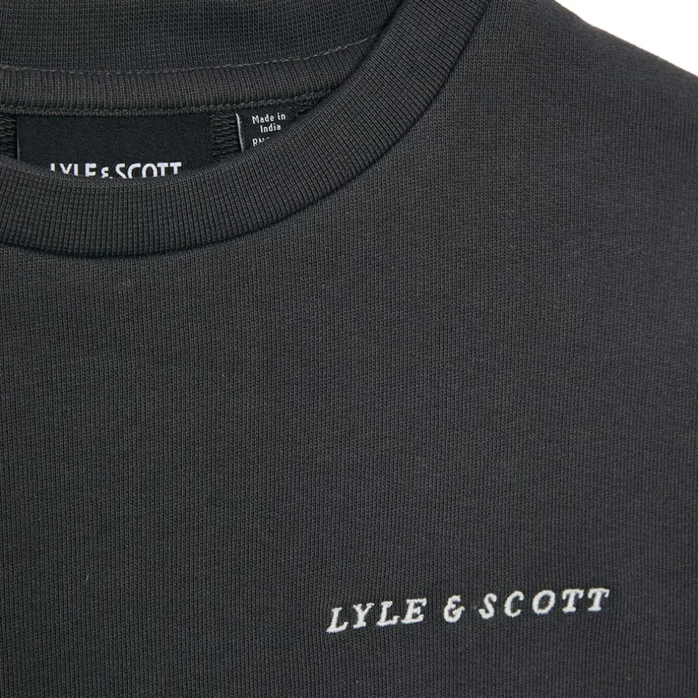 Lyle And Scott Juniors Script Crewneck Sweatshirt in Grey