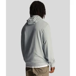 Lyle And Scott Loopback Embroidered Hoodie in Blue