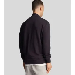 Lyle And Scott Loopback Jersey Bomber Jacket in Navy