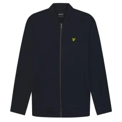 Lyle And Scott Loopback Jersey Bomber Jacket in Navy