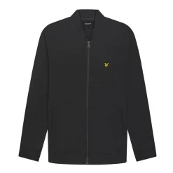 Lyle And Scott Loopback Jersey Bomber Jacket in Gunmetal
