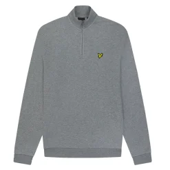 Lyle And Scott Loopback Quarter Zip Sweatshirt in Grey