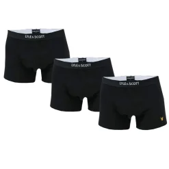 Lyle And Scott Mens Nathan 3 Pack Boxer Shorts in Black
