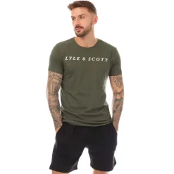Lyle And Scott Mens Oakley T-Shirt & Short Set in Khaki