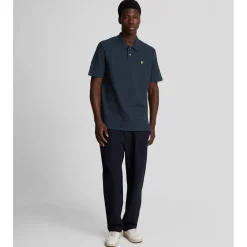 Lyle And Scott Micro Argyle Polo Shirt in Blue