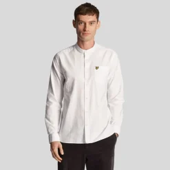Lyle And Scott Oxford Grandad Shirt in White