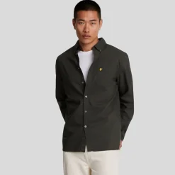 Lyle And Scott Plain Oxford Shirt in Gunmetal