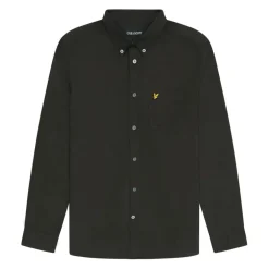 Lyle And Scott Plain Oxford Shirt in Gunmetal