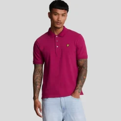 Lyle And Scott Plain Polo Shirt in Burgundy