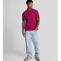 Lyle And Scott Plain Polo Shirt in Burgundy