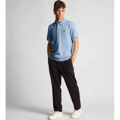 Lyle And Scott Plain Polo Shirt in Light Blue