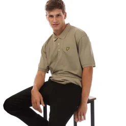 Lyle And Scott Plain Polo Shirt in Beige