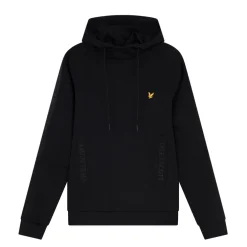 Lyle And Scott Pocket Branded Sweat Hoodie in Black