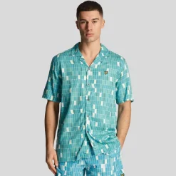Lyle And Scott Pool Print Shirt in Blue