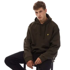Lyle And Scott Pullover Hoodie in olive