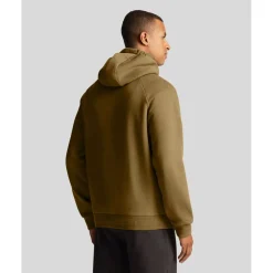 Lyle And Scott Raglan Racked Hoodie in olive