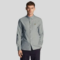 Lyle And Scott Regular Fit Light Weight Oxford Shirt in Blue