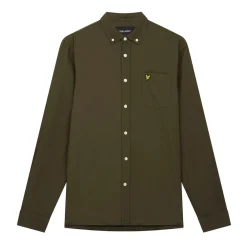 Lyle And Scott Regular Fit Light Weight Oxford Shirt in olive