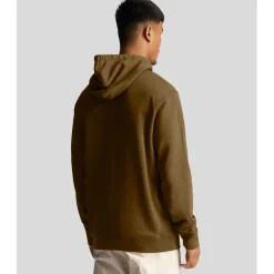 Lyle And Scott Ripple Logo Hoodie in olive