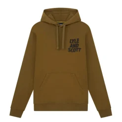 Lyle And Scott Ripple Logo Hoodie in olive