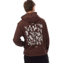 Lyle And Scott Scattered Eagles Graphic Hoodie in Red