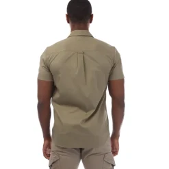 Lyle And Scott Short Sleeve Poplin Shirt in olive