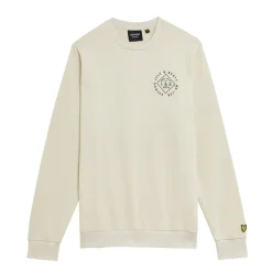 Lyle And Scott Stamp Crewneck Sweatshirt in Cream