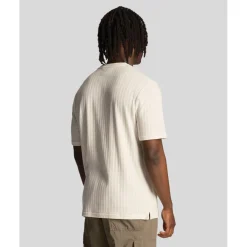 Lyle And Scott Textured Stripe T-Shirt in White