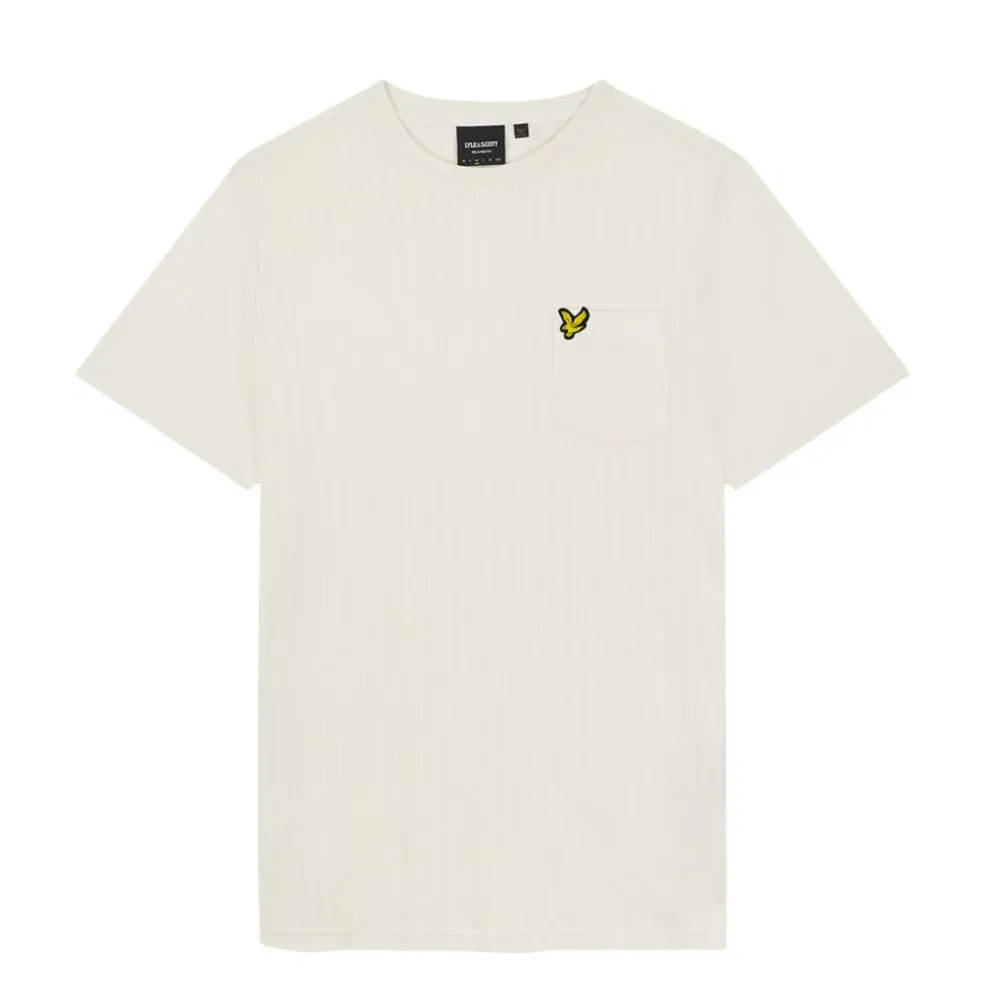 Lyle And Scott Textured Stripe T-Shirt in White