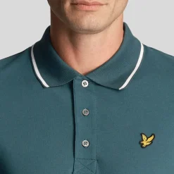 Lyle And Scott Tipped Polo Shirt in Green White