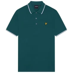 Lyle And Scott Tipped Polo Shirt in Green White