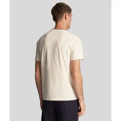 Lyle And Scott Tipped T-Shirt in White Grey