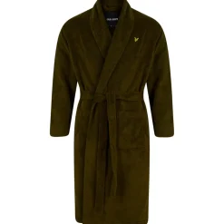 Lyle And Scott Towelling Dressing Gown in Green