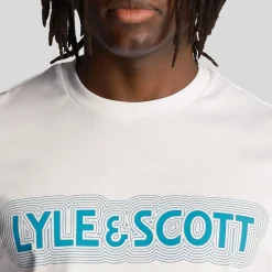 Lyle And Scott Vibrations Print T-Shirt in White