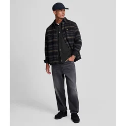 Lyle And Scott Worsted Twill Shirt in Black