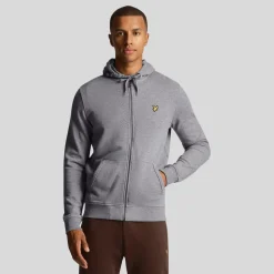 Lyle And Scott Zip Through Hoodie in Grey