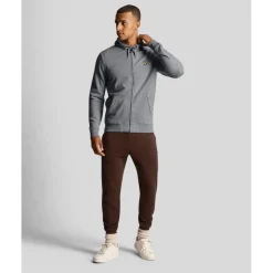 Lyle And Scott Zip Through Hoodie in Grey