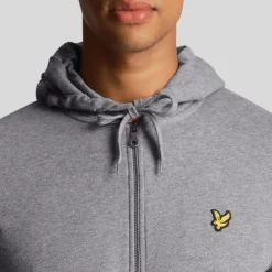 Lyle And Scott Zip Through Hoodie in Grey