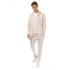 Lyle And Scott Zip Through Hood And Pants Lounge Set in White