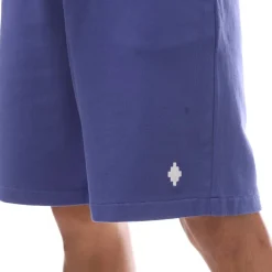 Marcelo Burlon Cross Basket Shorts in Blue-White