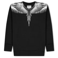 Marcelo Burlon Regular Fit Crew Neck Long Sleeve Sweater in Black