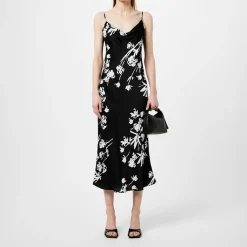 Marella Floral Dress in Black