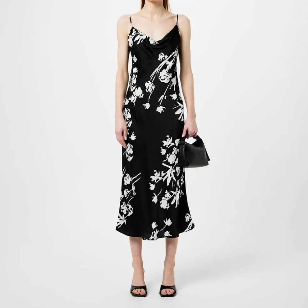 Marella Floral Dress in Black